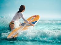 pic for Surfing Girl 